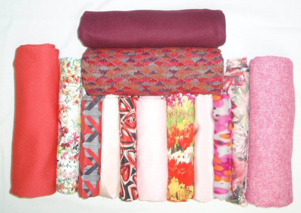 bundle, coral/pink, 13 small cuts, 4 lbs