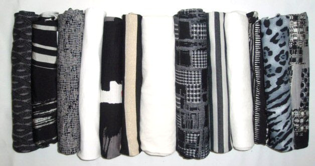 bundle, black-white, 13 small cuts, 5 lbs