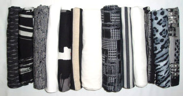 bundle, black-white, 13 small cuts, 5 lbs