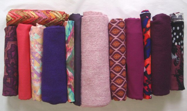bundle, mulberry/plum, 13 small cuts, 6 lbs