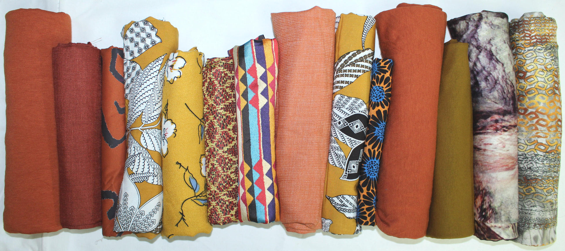 bundle, mustard/rust, 14 small cuts, 4 lbs