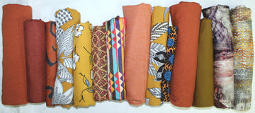 bundle, mustard/rust, 14 small cuts, 4 lbs