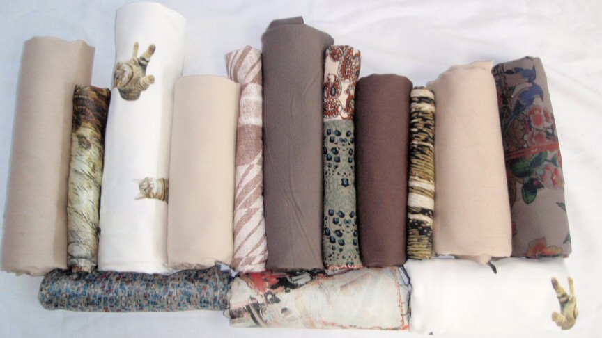 bundle, taupe tones, 14 small cuts, 5 lbs
