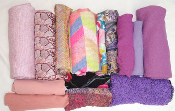 bundle, pink/purple tones, 14 small cuts, 6 lbs