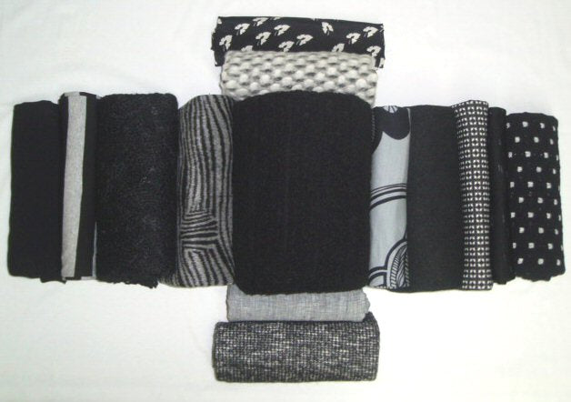 bundle, black/gray, 14 small cuts, 7 lbs