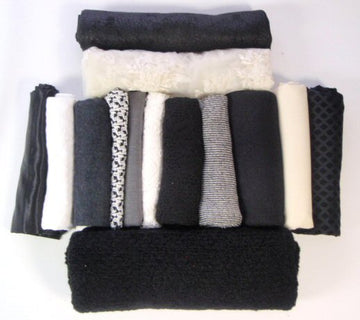 bundle, black/white dressy, 14 small cuts, 7 lbs