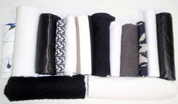 bundle, black and white, 14 small cuts, 6 lbs