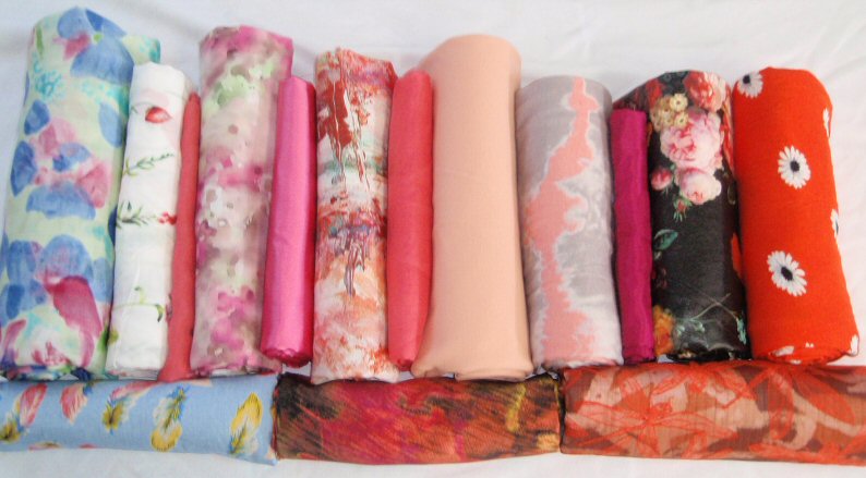 bundle, coral/pink tones, 15 small cuts, 4 lbs