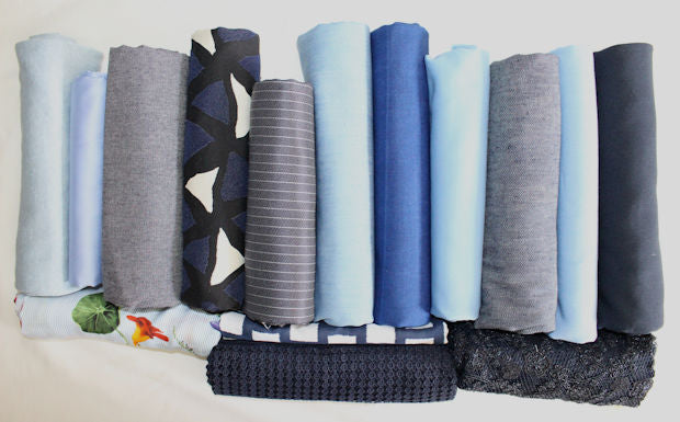 bundle, blue/denim, 15 small cuts, 5 lbs