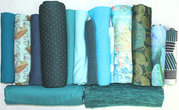 bundle, aqua, 15 small cuts, 6 lbs