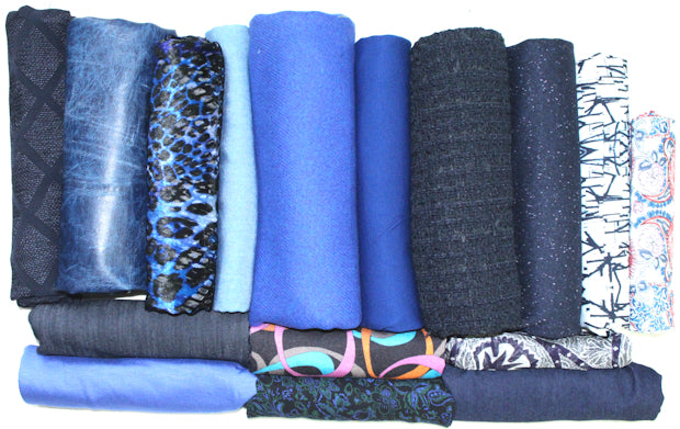 bundle, royal/navy/denim, 15 small cuts, 6 lbs