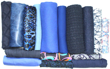 bundle, royal/navy/denim, 15 small cuts, 6 lbs