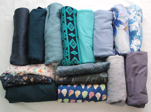 bundle, turq/blue, 16 small cuts, 4 lbs