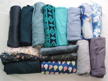 bundle, turq/blue, 16 small cuts, 4 lbs