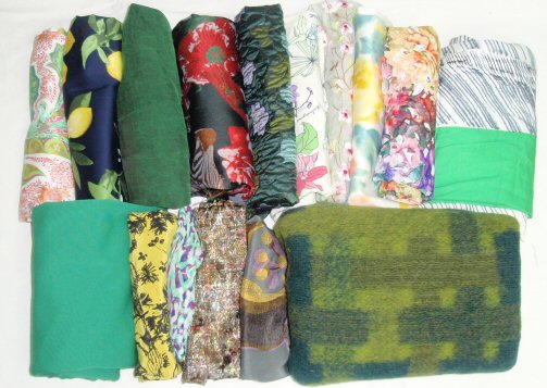 bundle, green/yellow tones, 16 small cuts, 5 lbs