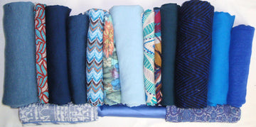 bundle, blue/aqua, 16 small cuts, 6 lbs
