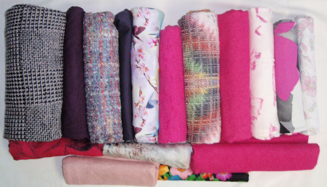 bundle, purple/pink, 16 small cuts, 6 lbs