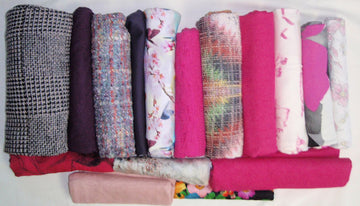 bundle, purple/pink, 16 small cuts, 6 lbs