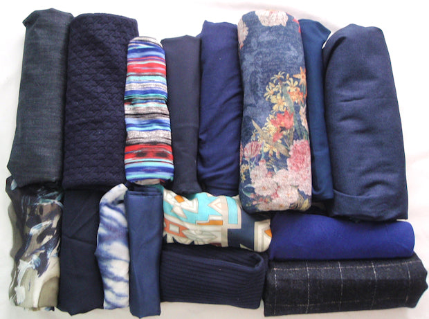 bundle, navy, 16 small cuts, 6 lbs