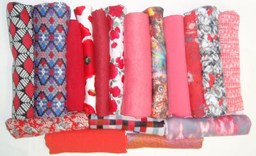 bundle, red/coral, 17 small cuts, 5 lbs
