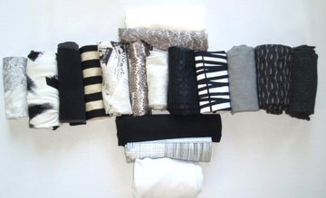 bundle, reptile-black-white, 17 small cuts, 6 lbs