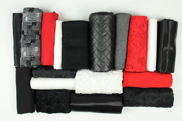 bundle, black/white/red 2, 17 small cuts, 6 lbs