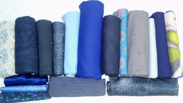 bundle, navy/blue tones, 17 small cuts, 7 lbs