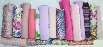 bundle, pink/floral, 18 small cuts, 6 lbs
