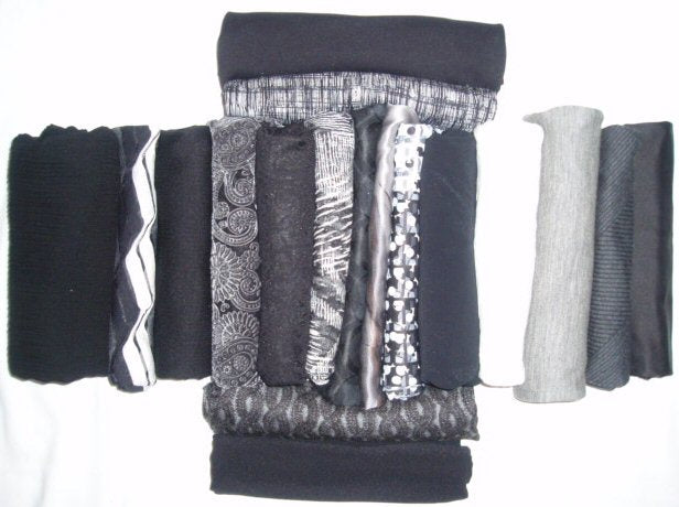 bundle, black-white, 18 small cuts, 7 lbs