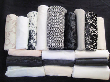 bundle, cream and black, 18 small cuts, 8 lbs
