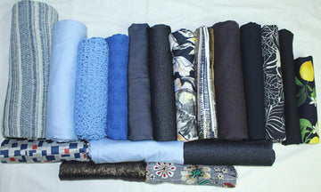 bundle, blue/navy, 18 small cuts, 7 lbs