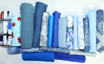 bundle, lt. blue/royal, 19 small cuts, 5 lbs