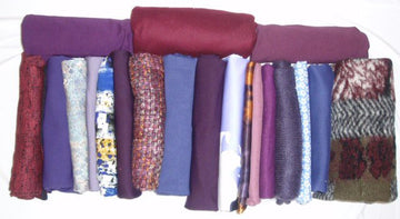 bundle, plum tones, 20 small cuts, 8 lbs