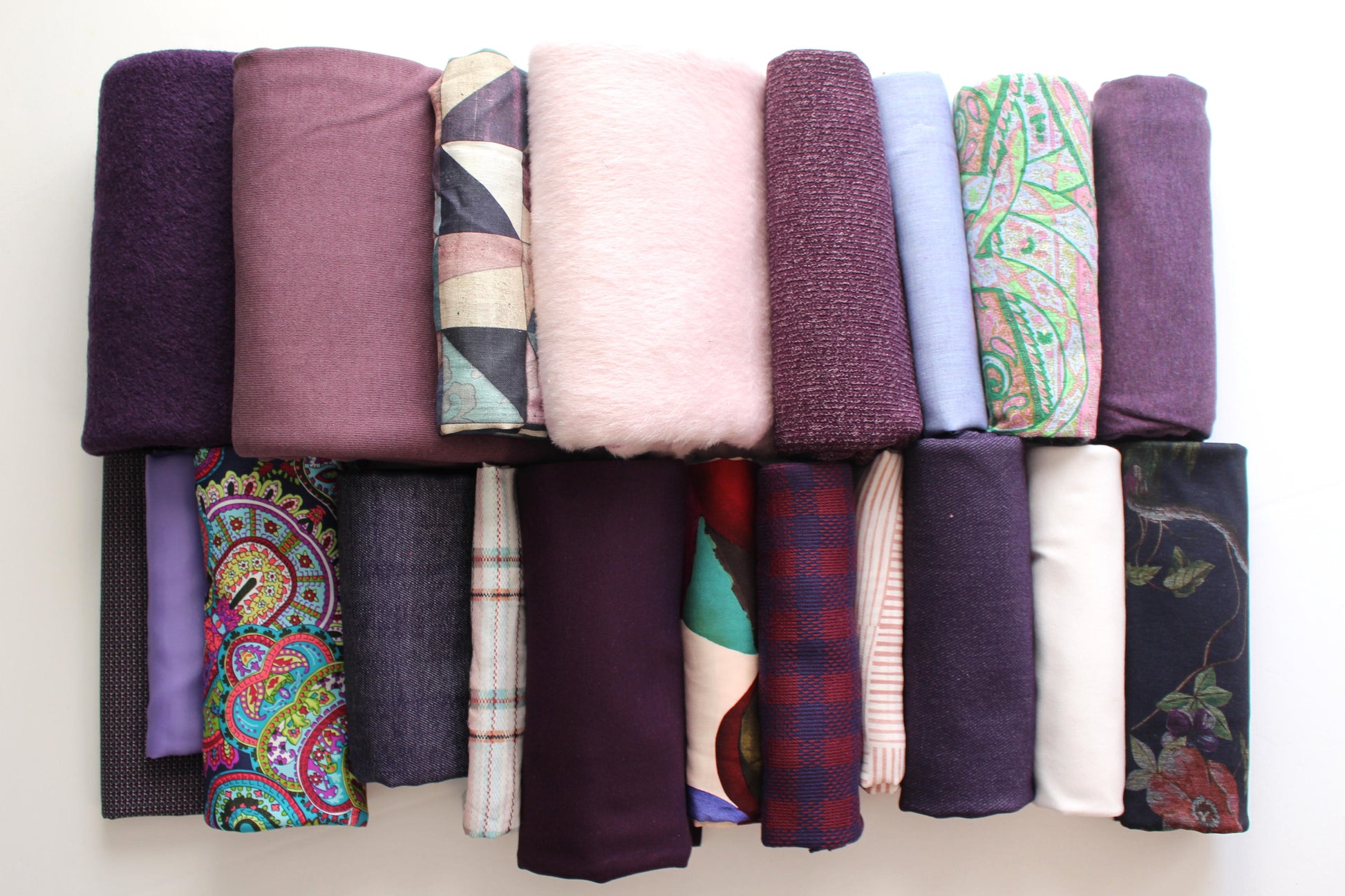 bundle, plum/purple, 20 small cuts, 8 lbs