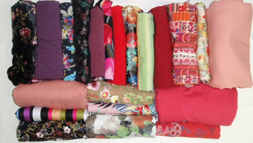 bundle, red/purple tones, 21 small cuts, 9 lbs
