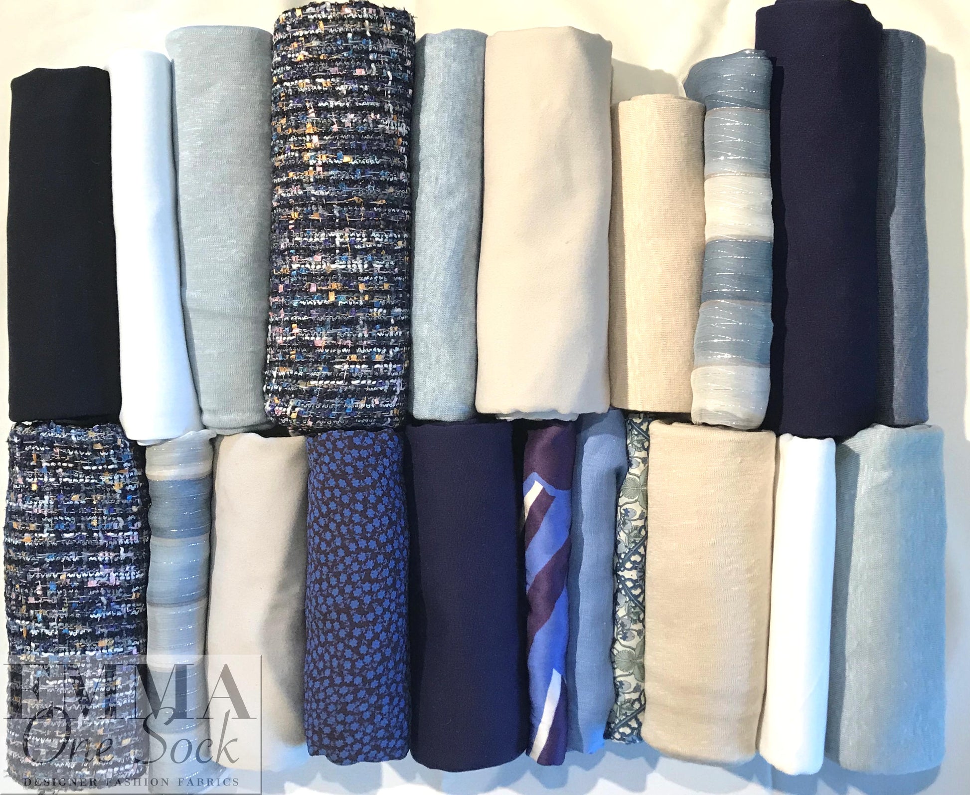bundle, blues, 21 small cuts, 8 lbs