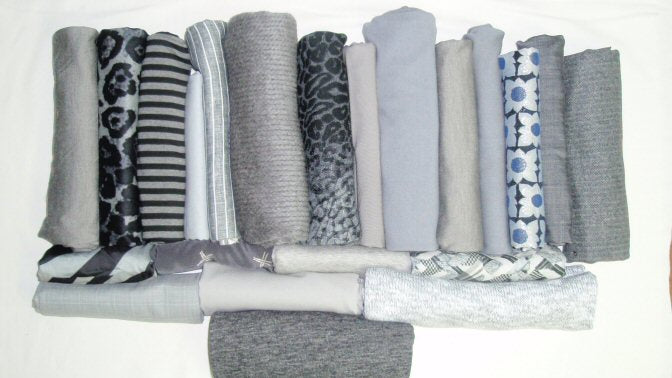 bundle, gray tones, 22 small cuts, 10 lbs