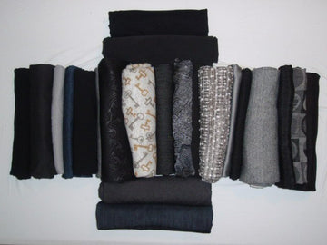 bundle, darks and grays, 22 small cuts, 10 lbs