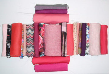 bundle, coral/rose, 23 small cuts, 11 lbs