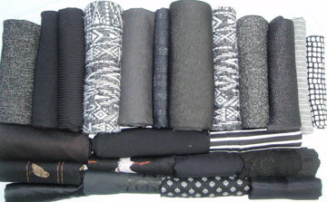 bundle, black tones, 23 small cuts, 9 lbs