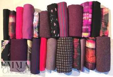 bundle, purplish tones, 23 small cuts, 7 lbs