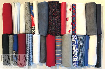 bundle, blue, white & red, 29 small cuts, 8 lbs