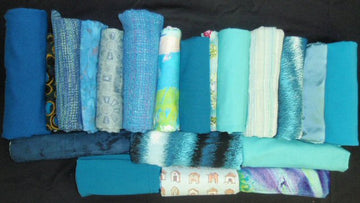 bundle, aqua tones, 20 small cuts, 6 lbs