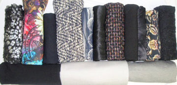 bundle, black/multi, larger pcs, 14 cuts, 8 lbs