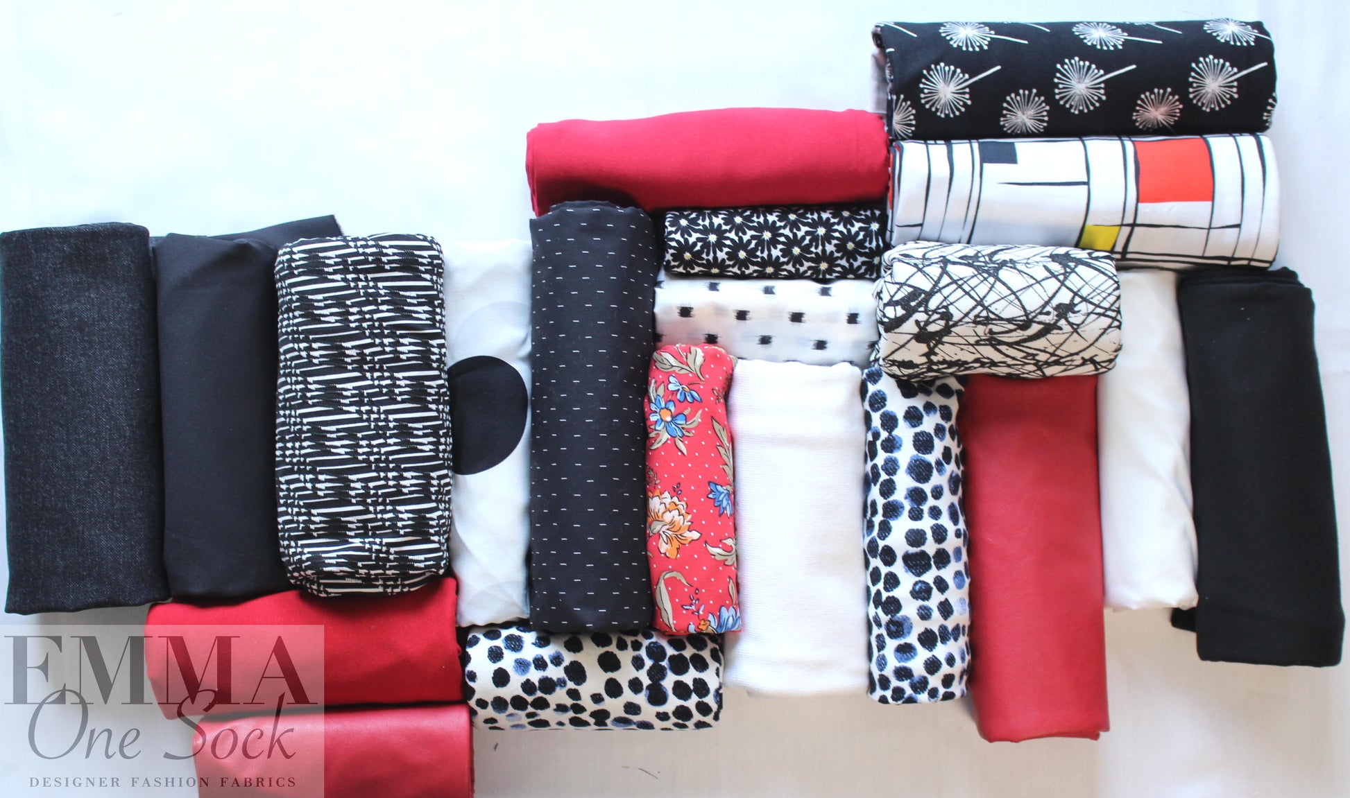 bundle, black/red, 20 small cuts, 7 lbs