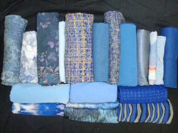 bundle, blues, 19 small cuts, 7 lbs