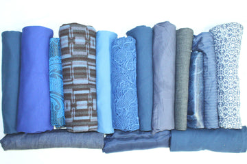 bundle, blue/denim, 15 small cuts, 7 lbs