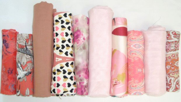 bundle, blush/pink, 10 small cuts, 3 lbs