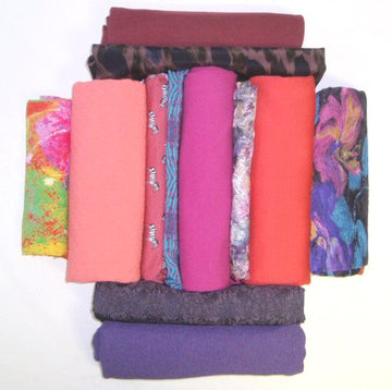 bundle, coral/purple, 12 small cuts, 5 lbs