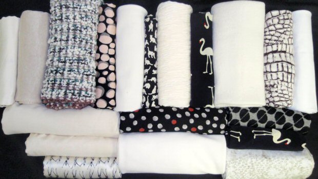 bundle, cream/black, 19 small cuts, 7 lbs